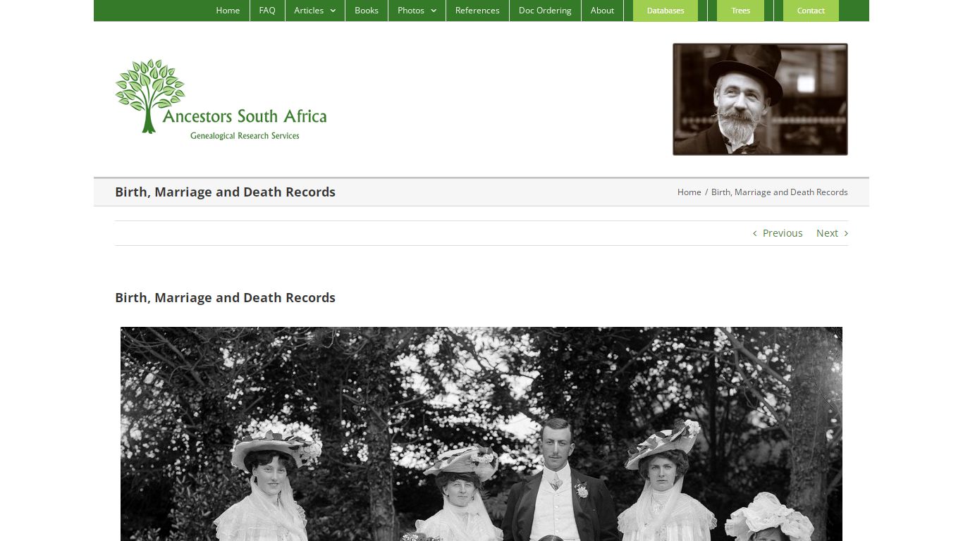 Birth, Marriage And Death Records | South Africa Ancestors ...